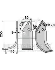 PEG-02L Nóż glebogryzarki, lewy PEG-02L.97