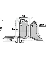 PEG-08L Nóż glebogryzarki, lewy PEG-08L.97