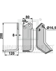 RAB-04L Nóż glebogryzarki, lewy RAB-04L.97
