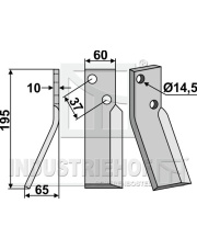 REN-01L Ząb obrotowy, lewy REN-01L.97