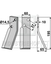 REN-01R Ząb obrotowy, prawy REN-01R.97