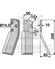 REN-02R Ząb obrotowy, prawy REN-02R.97