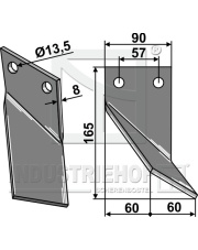 ROT-26R Ząb obrotowy prawy ROT-26R.97