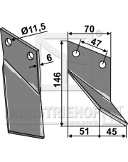ROT-27R Ząb obrotowy prawy ROT-27R.97