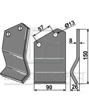 ROT-28 Ząb obrotowy ROT-28.97