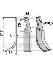 SEP-03L Nóż glebogryzarki, lewy SEP-03L.97