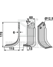 SIM-04L Nóż glebogryzarki, lewy SIM-04L.97