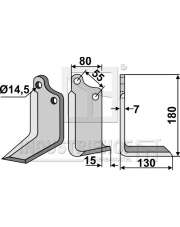 SIM-06R Nóż glebogryzarki, prawy SIM-06R.97