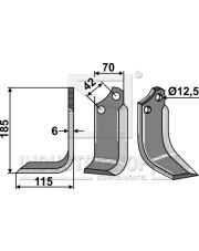 SIM-23L Nóż glebogryzarki, lewy SIM-23L.97