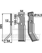 SIMO-01L Ząb obrotowy, lewy SIMO-01L.97