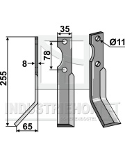 SIMO-03L Ząb obrotowy, lewy SIMO-03L.97
