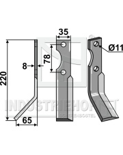 SIMO-04L Ząb obrotowy, lewy SIMO-04L.97