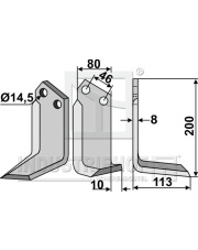 SOV-08R Nóż glebogryzarki, prawy SOV-08R.97