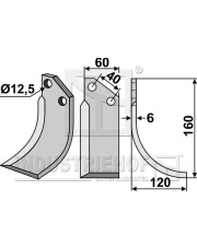 TOR-06R Nóż glebogryzarki, prawy TOR-06R.97