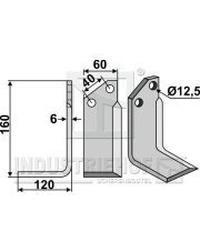 TOR-11L Nóż glebogryzarki, lewy TOR-11L.97