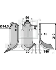 TOR-30R Nóż glebogryzarki, prawy TOR-30R.97