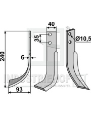 VAL-19L Nóż glebogryzarki, lewy VAL-19L.97