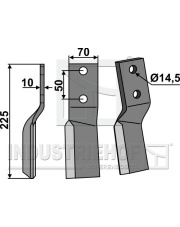 VIG-01L Ząb obrotowy, lewy VIG-01L.97