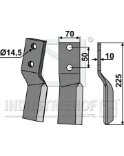 VIG-01R Ząb obrotowy, prawy VIG-01R.97