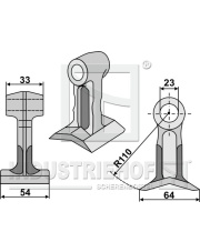 63-BOM-80 Bijak młotkowy 54x33mm INDUSTRIEHOF 63-BOM-80.97