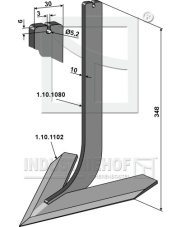 1.10.1098 Słupica z redlicą 200mm 1.10.1098.97
