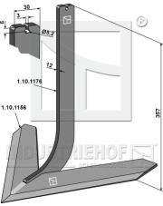 1.10.1172 Słupica z redlicą 500mm 1.10.1172.97