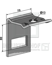 1.HH17-3721 Uchwyt zęba 45 x 10 1.HH17-3721.97