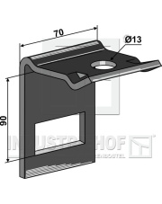 1.HH17-3733 Uchwyt zęba 45 x 12 1.HH17-3733.97
