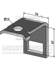 1.HH17-3761 Uchwyt zęba 45 x 10 1.HH17-3761.97
