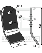 10.1060-1 Skrobak wygięty 10.1060-1.97