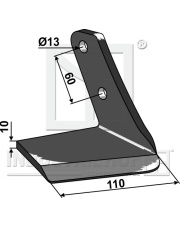 101.3002404 Lemiesz skrzydełkowy  - prawy 101.3002404.97
