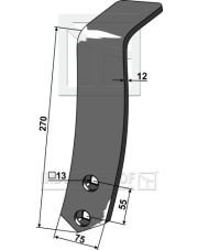 101.3002413 Osłona grządzieli środkowa 101.3002413.97