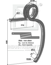 101.316171 Słupica skręcona lewa 101.316171.97