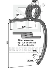 101.324591 Słupica skręcona lewa 101.324591.97