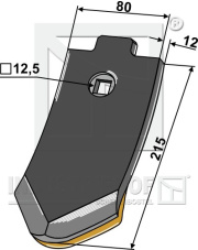 101.3374386 Dziób redlicy - spód napawany stopem twardym INDUSTRIEHOF 101.3374386.97
