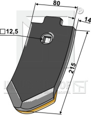 101.IND-1370 Dziób redlicy - spód napawany stopem twardym 101.IND-1370.97