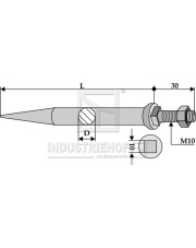 1212083 Ząb brony posiewnej ze stali borowej - utwardzony 1212083.97