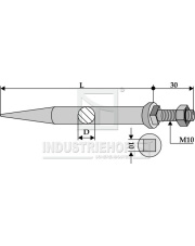 1313083 Ząb brony posiewnej ze stali borowej utwardzony 1313083.97
