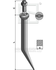 141502-0 Ząb brony polowej ze stali borowej z podsadzeniem o dwóch wypustach w kierunku ruchu pojazdu 141502-0.97