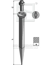 141703-2N Ząb brony polowej ze stali borowej z podsadzeniem o dwóch wypustach w kierunku ruchu pojazdu 141703-2N.97
