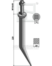 2022082 Ząb brony polowej ze stali borowej z podsadzeniem czterokątnym 2022082.97