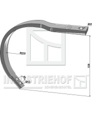 2070-61 Słupica  50 x 25 w kształcie C - lewa 2070-61.97