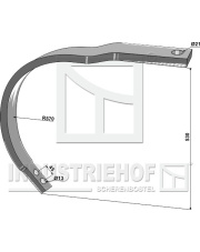 2070-62 Słupica 50 x 25 w kształcie C - prawa 2070-62.97