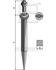252203-0 Ząb brony polowej ze stali borowej z podsadzeniem owalnym, ułożony poprzecznie do kierunku jazdy 252203-0.97
