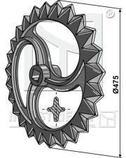 311-534 Koło wyrównujące zębate - O475mm 311-534.97