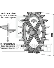312-553 Koło wyrównujące kołeczkowe - O550mm 312-553.97