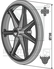 313-711 Koło wału Packera O700mm 313-711.97