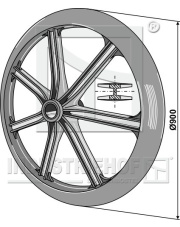 313-904 Koło wału Packera O900mm 313-904.97