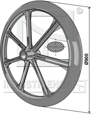 313-907 Koło wału Packera O900mm 313-907.97