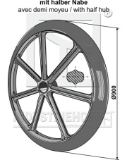 313-908 Koło wału Packera O900mm 313-908.97